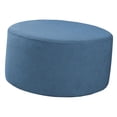 thumbnail image 4 of Elastic Ottoman Round Covers Stretch Storage Ottoman Slipcover Protector Spandex Blue, 4 of 8