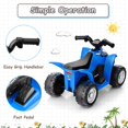 thumbnail image 4 of OLAKIDS Kids Ride On ATV, 6V Electric Vehicle for Toddlers, 4 Wheeler Battery Powered Motorized Quad Toy Car for Boys Girls with LED Lights, Music, Horn (Blue), 4 of 8