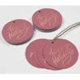thumbnail image 4 of Inkdotpot Vraie Feuille d'Or Rose Joyeuses Fêtes Étiquette Cadeau Étiquette Suspendue en Papier 50 Pcs, 4 of 6