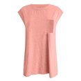 thumbnail image 5 of Hauts pour Femmes 2023 Mode Femmes Manches Courtes Col Rond Poches Hauts Décontractés T-shirt Blouse Maternité Blouse en Liquidation, 5 of 5