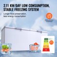 thumbnail image 3 of KFFKFF Chest Freezer, 19.8 Cu.ft / 561 L Spacious Deep Freezer with Dual Secure Locking Lids, Independent Commercial Chest Freezer & 4 Detachable Baskets, 7-Level Temperature Control, 3 of 9