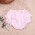 thumbnail image 2 of Dresses For Girls Linen Blended Cute Flower Triangle Culottes Solid Girls Dress Pink -, 2 of 3