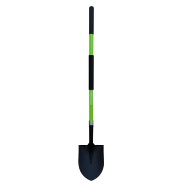 Pelle pour Creuser, Pelle Robuste pour Creuser, Pelle Ronde de 57 Pouces à Poignée Droite avec Couvercle de Queue Antidérapant, Outils de Pelouse et de Cour, Poignée en Fibre de Verre (Vert)