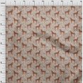 thumbnail image 4 of oneOone Coton Soie Brun Rouille Tissu Animal Matière de Robe Tissu Imprimé Tissu au Mètre 42 Pouces de Large, 4 of 4
