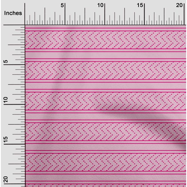 oneOone Cotton Poplin Fabric Chevron Block Print Fabric By The Yard 42 Inch Wide
