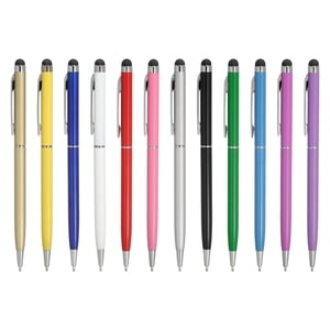 Unique Bargains 12pcs Stylus Pens for Touch Screens Ballpoint Pen with Stylus Tip 2 in 1 Universal Capacitive Stylus Ink Pen