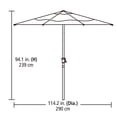 thumbnail image 2 of Better Homes & Gardens 10 ft. Round 3-Tier Market Patio Umbrella, Taupe, 2 of 8