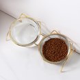 thumbnail image 2 of 2PCS Glass Pet Bowl Neck Protection Cat Water Bowl Cat Food Bowl with Iron Stand, 2 of 10