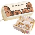 thumbnail image 1 of JP Trousse à Crayons Multi-Couches Grande Capacité - Imprimé Capybara Mignon (Beige), 1 of 5
