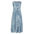 thumbnail image 4 of SMihono Robe Bohème d'Été pour Femmes Grande Taille Mode Robe Sans Manches à Col en V Décontractée à Imprimé avec Poches pour Femmes Printemps Été, 4 of 6