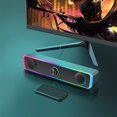 thumbnail image 1 of Cagogo under $5 Computer Speakers, RGB Desktop Computer Speakers, Wired USB Powered Soundbar, Surround Sound Audio, Laptop Gaming Multimedia, Plug Play Subwoofer System, 1 of 8