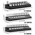 thumbnail image 2 of Magnetic Socket Organizers Socket Holder 1/4Drive Holds Organizer Metric, 2 of 5