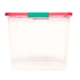 thumbnail image 3 of Homz Bac de Rangement en Plastique Transparent de 64 Qt avec Loquet Sécurisé et Couvercle (Lot de 2), 3 of 9