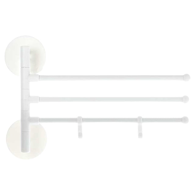 Home Essentials, 360° Rotating Towel Rack without Drilling Bathroom and Toilet Storage Rack Multi Pole Wall Mounted Stainless Rotating Towel Pole Household Multi Functional Storage Rack