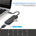 thumbnail image 4 of Type-C 2.0 HUB Adaptateur avec 4 USB Interface Ultra Mince Hubs USB pour Ordinateur Portable PC, 4 of 5