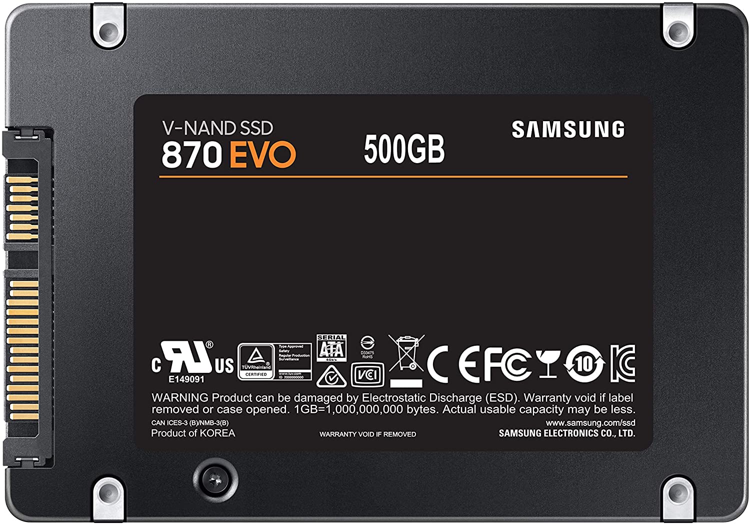 SAMSUNG 500GB 870 EVO Series SATA 2.5