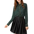 thumbnail image 3 of INSPIRE CHIC Chemise Imprimée à Manches Longues pour Femmes Verte TP, 3 of 7