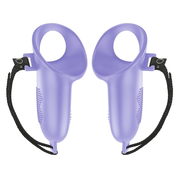 Mistaha Étui de Protection en Silicone Violet pour Poignée de Manette VR Quest 3 - Antidérapant, Antichoc, Conception Respirante - Lot de 2