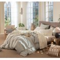 thumbnail image 3 of Bedding Sheet Set Washed Cotton Linen Like Textu Breathable Durable Soft Comfy (Dark Orange Queen), 3 of 7