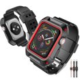 thumbnail image 1 of Apple Watch 3 Cases 38mm, Rugged Protective Case with Strap Bands for Apple Watch Series 3 2017 [38mm, Compatible with Apple Watch 38mm Series 3/Series 2/1/Original (2015) ] (Red), 1 of 8