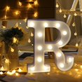 thumbnail image 5 of Lettres Lumineuses à DEL Alphabet Lettres en Plastique Blanches Debout Suspendues R, 5 of 5