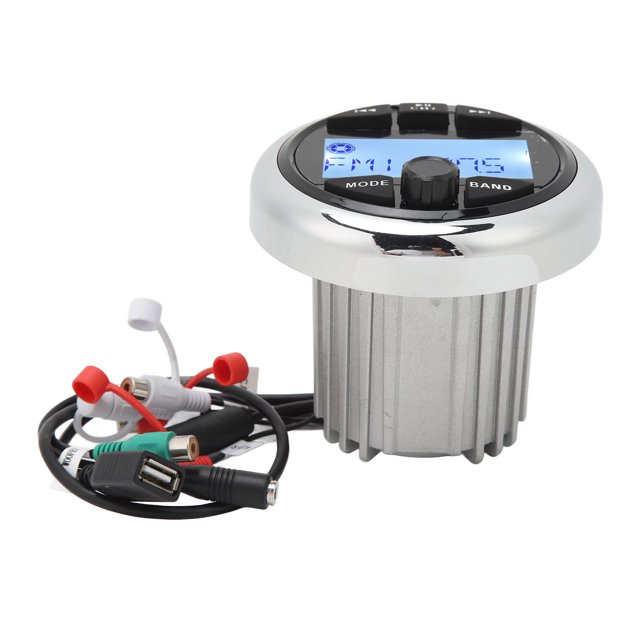 Marine Stereo Audio, Anti Interference Digital Stereo MP3 Player Waterproof Aluminum Alloy Stable Portable for Trucks