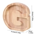 thumbnail image 3 of Danhjin Personalized Wooden Name Money Box Wooden Deposit Box Twenty Six English Letters Room Decor, 3 of 6