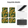 thumbnail image 4 of Kdxio Tournesol 1 Imprimé Tapis de Sol pour Voiture Universel SUV avant Arrière Tapis de Sol Ensemble Complet 4 Pcs avec Dos en Caoutchouc Antidérapant Accessoires de Voiture pour la Plupart des Voitures, 4 of 7