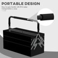 thumbnail image 4 of DURHAND Coffre à Outils en Métal Portable Armoire à Outils en Acier avec Poignée, Noir, 4 of 10