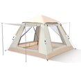 thumbnail image 1 of Graflsoa Quick-Setup Family Camping Tent with UV Protection, Portable for Outdoor Adventures, 210x210x142cm, 3-4 Person, Silver-Coated Oxford Cloth, Mist Gray, 1 of 6