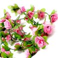 thumbnail image 3 of 2Pcs Artficial Small Rose Rattan Imitation Flower Hanging Vine Fake Plant Decoration for Home Wedding Party, 3 of 8