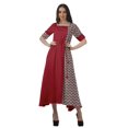 thumbnail image 1 of Moomaya Robe de Soirée à Manches Courtes en Viscose Style Santoon à Encolure Dégagée pour Femmes, 1 of 4
