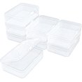 thumbnail image 1 of Rectangular Clear Plastic Storage Containers Box with Hinged Lid for Beads and Other Small Craft Items, 1 of 6