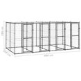 thumbnail image 4 of vidaXL Chenil Extérieur pour Chien en Acier avec Toit 9,68 M2, 4 of 4