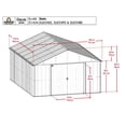thumbnail image 3 of Arrow Classic Metal Shed, 12 x 14, Blue Grey, 3 of 8