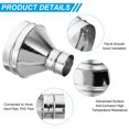thumbnail image 3 of Unique Bargains 8 Inch to 3 Inch Round Duct Reducer, Galvanized Steel Adapter Pipe Fitting, Silver Tone, 3 of 5
