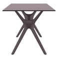 thumbnail image 3 of Compamia Ibiza Collection 55' HPL Outdoor Dining Table with Woven Wicker Legs, Brown (1 Count), 3 of 4