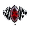 thumbnail image 3 of Men Crystal Ring Party Ceremony Wedding Boys Vintage Style Simple Design Portable Steel Rings Hand Jewellery Birthday Gift Red Size 10, 3 of 6