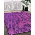 thumbnail image 3 of Ahgly Tapis Rectangulaire Lavable en Machine Intérieur Transitionnel Moyen Violet Rouge Rose, 7 Pieds x 10 Pieds, 3 of 7