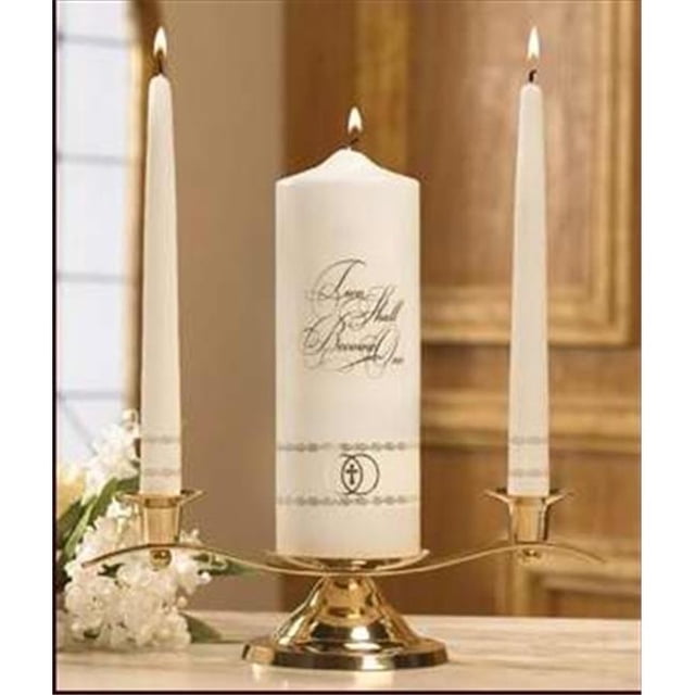 Will & Baumer 124052 Candle Wedding Unity Set Two Shall Become One Gold