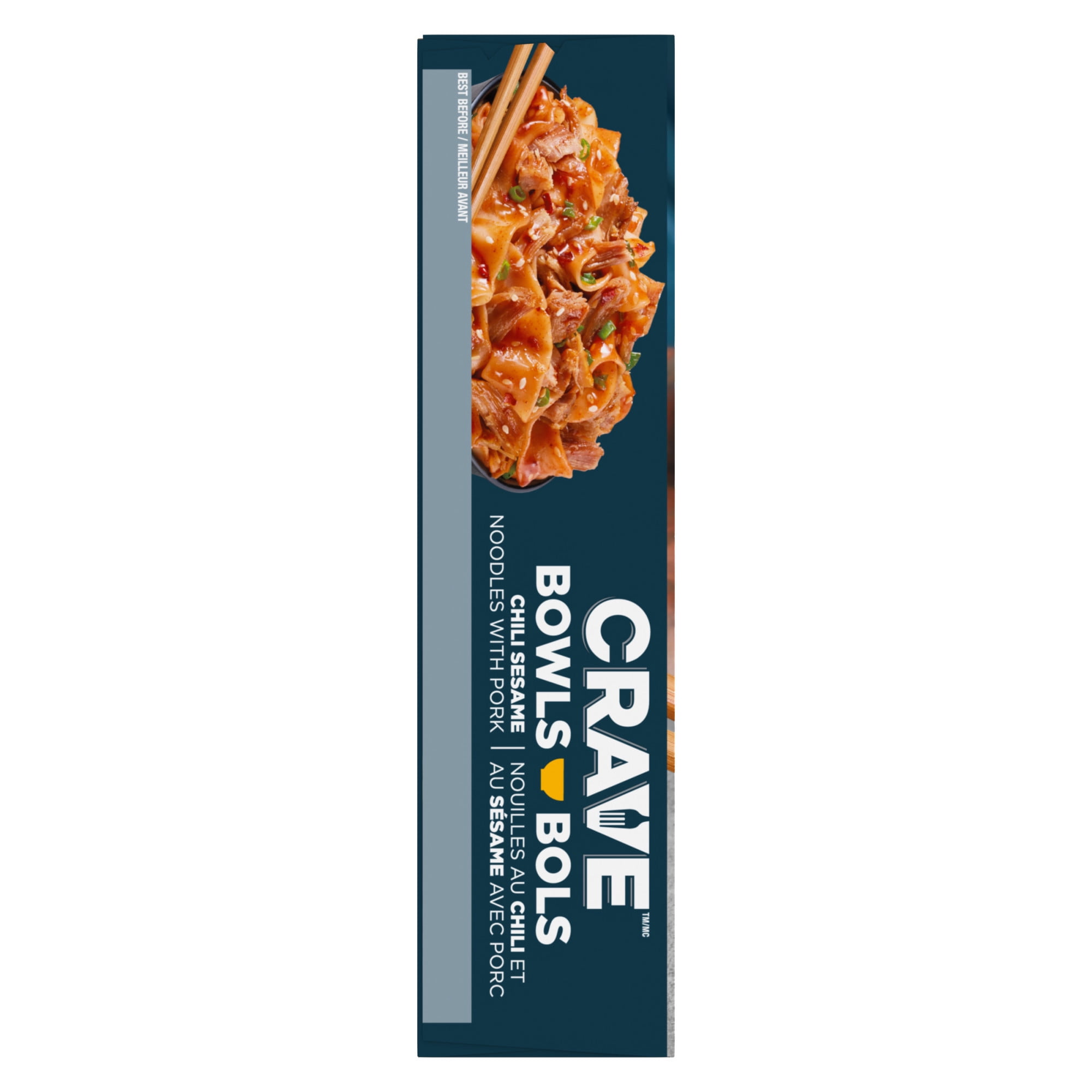 CRAVE Chili Sesame Noodles with Pork Noodle Bowl, 340 g Box, CRAVE CHILI SESAME NOODLES W/PORK
