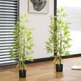 thumbnail image 4 of HOMCOM 2 Piece 4ft Artificial Tree Bamboo for Indoor Home Decor, 4 of 10