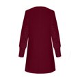 thumbnail image 3 of Birdeem Robe Ample Décontractée pour Femme à Col en V, Manches Longues, Taille à Boutons, Couleur Unie, 3 of 5