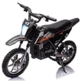 thumbnail image 1 of 36V Kids Ride on Dirt Bike,15.5MPH Fast Speed Electric Battery-Powered Off-Road Motorcycle with 500W Brushed Motor,Max Load 175 lbs,LED Light,Leather Seat,Disc Brake,Air-Filled Tires,(Black), 1 of 7