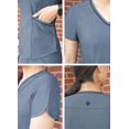 thumbnail image 4 of Adar Pro Heather Sarraus pour Femmes - Haut de Sarrau Moderne à Col en V - P7002H - Heather Navy - TTP, 4 of 7