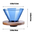thumbnail image 3 of Glass Coffee Filter Mug, Portable Hand Brewed Dripper, Reusable Pour Over Cone with Removable Wooden Stand, Easy Clean Carafe for Americano, 3 of 8
