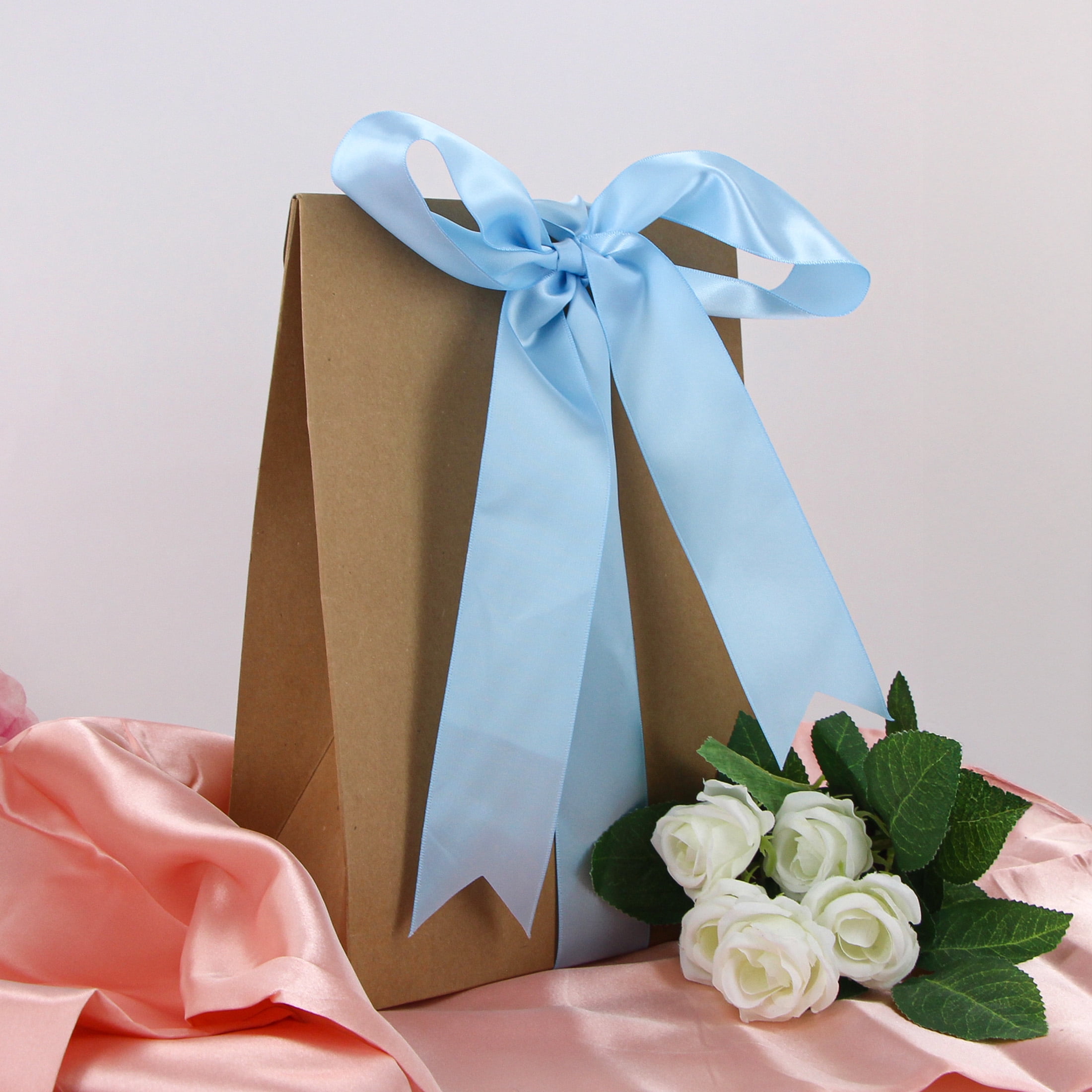 UNIQUE CREATIV Satin Ribbon bleu 38 mm (1.5 in) × 3.65 m (1½ in × 4 yd), 3.66 m (12 ft)