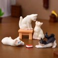 thumbnail image 3 of Ornement de Chat Image d'Animal Travail Exquis Miniatures Réalistes pour Maison, 3 of 11