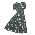 thumbnail image 1 of Ketyyh-chn99 Blouses pour Femmes Mode Chic Grande Taille Robe d'Été Robe Extensible Robe d'Été Manche à Volants Ample Fluide Plissée Robe Mini C,TG, 1 of 5