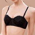thumbnail image 3 of Bras for Women, Womans Solid Color Thin Style Ventilate No Rims Lace Crystal Glass Ear Bra, 3 of 3